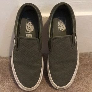 VANS Green Women’s Slip Ons